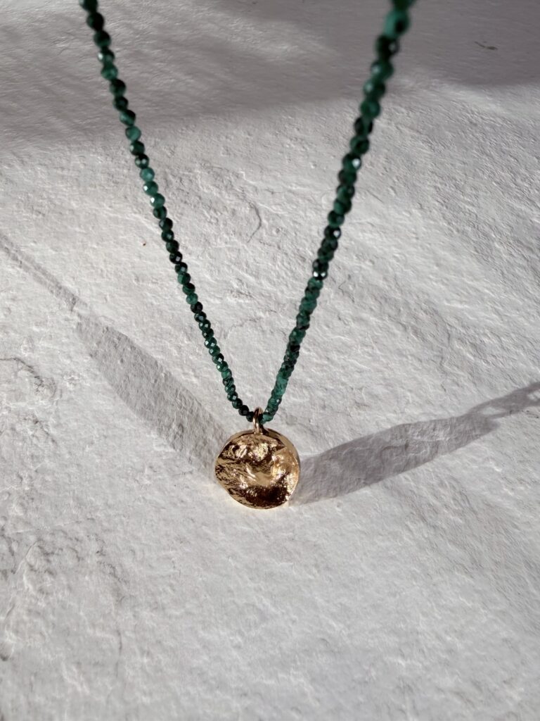 Collier MÉDAILLE Malachite