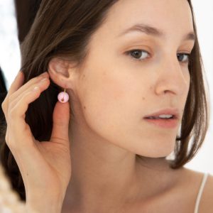 Boucles d'oreilles COMÈTE Rose Tendre